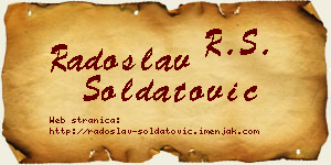 Radoslav Soldatović vizit kartica